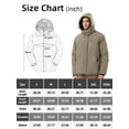 thumbnail image 3 of CAMEL Mens Ski Jacket Fleece Trekking Winter Coat Snow Jacket Hooded Windbreaker Hiking Snowboarding Jackets Khaki XL, 3 of 11