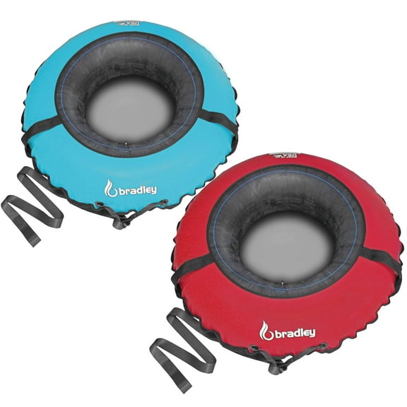 Bradley Bradley Snow Tubes with 50" Heavy Duty Cover | 2 Pack Inflatable Sledding Tubes