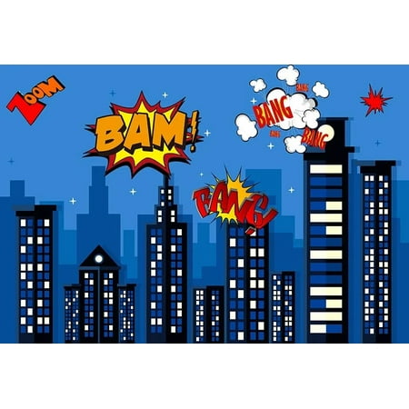 Image of Super Hero City Party Baby Children Photography Backgrounds Customized Photographic Backdrops For Photo Studio