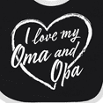 thumbnail image 4 of Inktastic I Love My Oma and Opa in White Chalk Heart Boys or Girls Baby Bib, 4 of 4