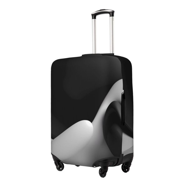 Balery Black White Fluid Sculpture Funda de equipaje, fundas para maletas, elástica, lavable, protector de maletas, compatible con maletas de 18 a 32 pulgadas-X-Large