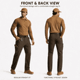 thumbnail image 2 of YAPPO Men's Work Pants, Water-Resistant Stretch Hiking Cargo Pants with 9 Pockets, 2 of 6
