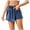 Dark Blue-14, variant on HTNBO Women's Casual Summer Denim Shorts Mid Waist Stretchy Ripped Stretchy Jean Shorts with Pockets