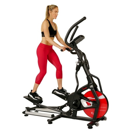 Sunny Health & Fitness Magnetic Elliptical Trainer Machine with LCD Monitor and Heart Rate Monitoring - Stride Zone, SF-E3865
