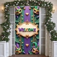 thumbnail image 3 of Purple Crawfish Mardi Gras Banner Colorful Beads Welcome Display Ornate Mask Gold Feathers Crawfish Backdrop for Mardi Gras Party Carnival Celebration New Orleans Event, 3 of 9