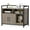 Grey, variant on Gymax Cat Litter Box Enclosure w/ Storage Compartments Removable Scratching Board White