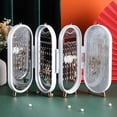 thumbnail image 1 of Muyoka Joyero Organizador Hogar Pendientes Plegables Collar Soporte De Exhibici贸n, Gran Capacidad A Prueba De Polvo, Ahorro De Espacio, Caja De Almacenamiento De Pantalla Retro, Soporte Organizador D, 1 of 6