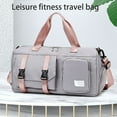 thumbnail image 4 of Women Man Sports Bag Gym Holdall Bag Duffle Bag with Shoes Compartment Travel Luggage Bag Dry & Wet pockets, 4 of 20