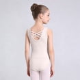 thumbnail image 5 of Xdegoge Kids Girls Sleeveless Ballet Dance Leotards Color Block Gymnastics Bodysuit Breathable Stretchy Dancewear Athletic Outfit Workout Active Playwear Tops For Children, 5 of 6