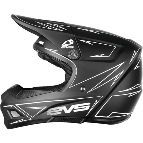 EVS HE21T3P-BK-S Youth EVS T3 Pinner Helmet, Matte Black - Small