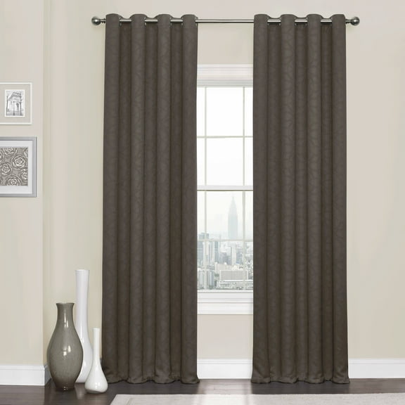 Eclipse Kingston Thermaweave Blackout 52 x 95 Curtain Panel in Espresso