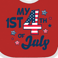 thumbnail image 4 of Inktastic My 1st 4th of July with Striped Stars Boys or Girls Baby Bib, 4 of 4