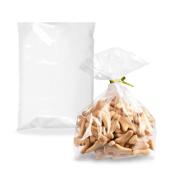 Clear Plastic Bags for Packaging, 5 x 7 Inches. Pack of 1000 Polyethylene Flat Clear Bakery Bags with Open Top. 4 Mil Tear Resistant Clear Plastic Bags for Popcorn, Homemade Bread and Cookies