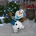thumbnail image 2 of Gemmy Holiday Shimmering Magic Tinsel Yard Sculpture Olaf 20" Disney (Cool White), White, 2 of 4