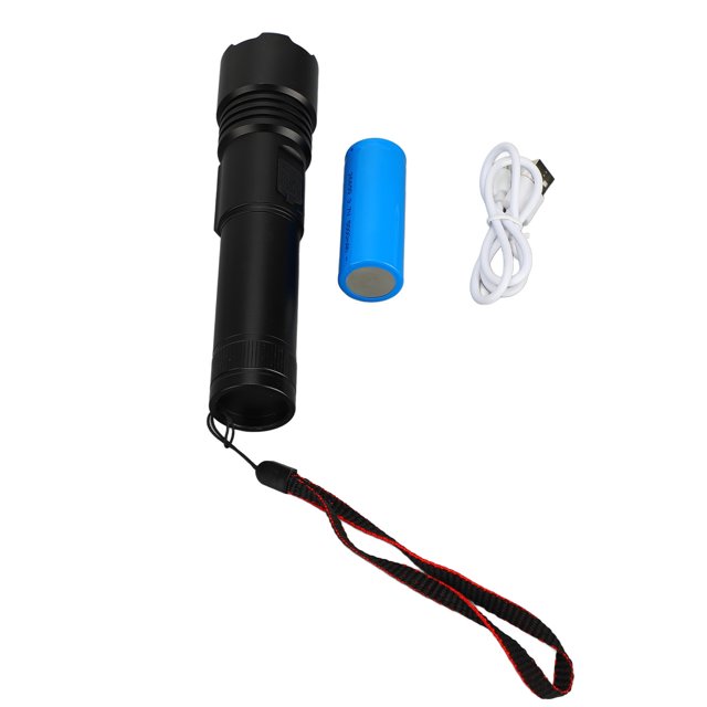 Linterna LED tipo C con zoom y carga de alto brillo, linterna de mano para exteriores