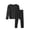 Black, variant on GiLiling Kids Boys Girls Fleece Lined Thermal Underwear Set Thick Casual Homewear for Autumn and Winter Comfort (Light Yellow, 13-14 Years)