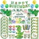 thumbnail image 2 of Decoraciones para fiesta de cumpleaños de dinosaurios, servilletas de papel, vasos, platos y artículos de safari en la jungla verde, globos con números de dinosaurios, baby shower para niños, 2 of 5