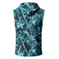 thumbnail image 3 of Havenx Men's Workout Hooded Tank Tops Sleeveless Drawstring Hoodie with Pockets Camouflage Print Shirt Sports Training Bodybuilding Athletic Muscle Gym Streetwear,Green M, 3 of 5