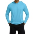 thumbnail image 4 of Men's UV Protection Hoodie UPF76 + Hoodie Long Sleeve Quick-Drying Lightweight Athletic Outdoor Sports Hiking Workout Shirt with Hood, 4 of 4