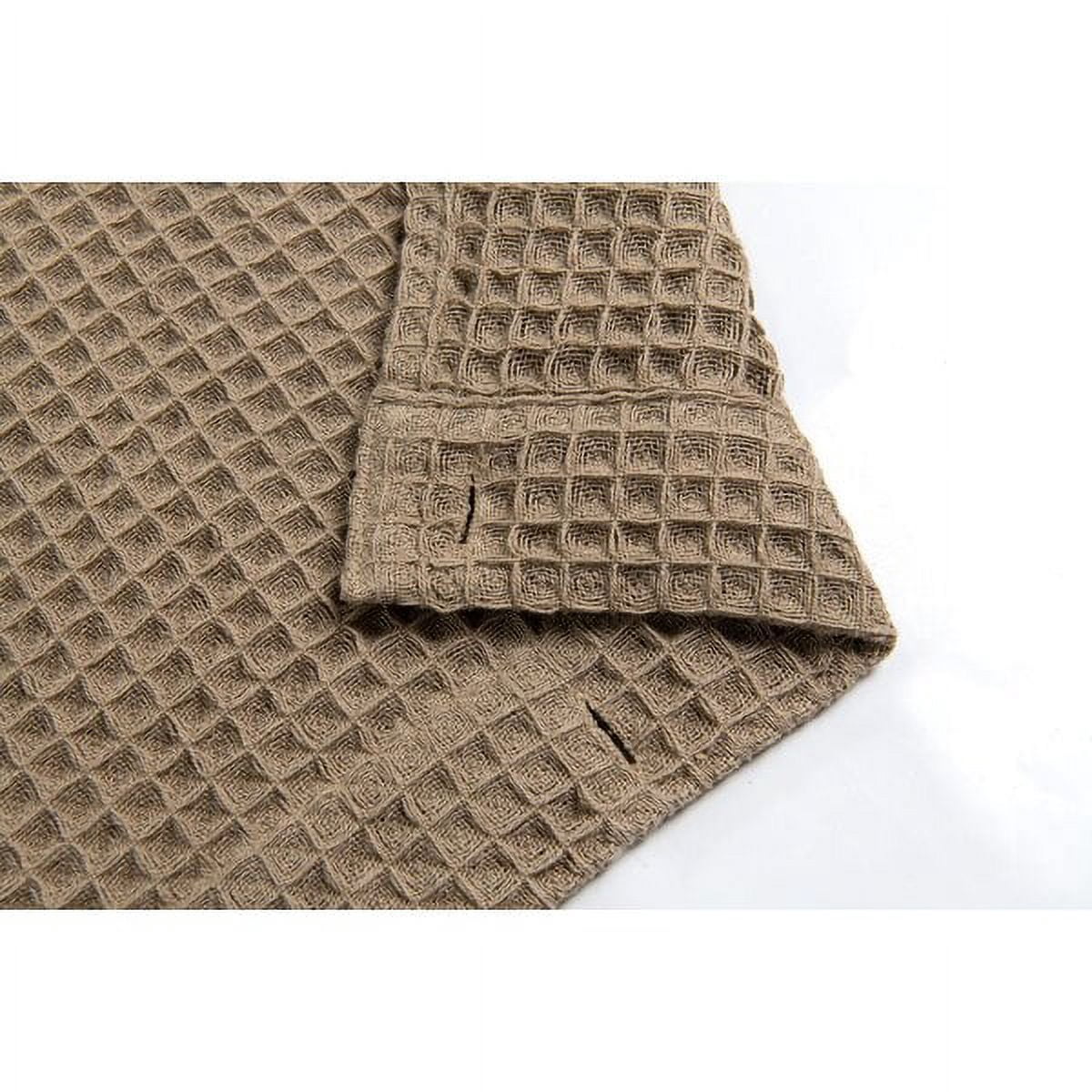 Dainty Home Imperial Cotton Textured Waffle Shower Curtain, 70 x 72, Coffee Brown