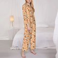 thumbnail image 3 of Balery Funny Sushi Conjunto de Pijama con Estampado para Mujer, Conjunto de Dos Piezas con Manga Larga, Ropa de Dormir Suave con Bolsillos, Pijamas Cómodos-X-Large, 3 of 7