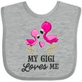 thumbnail image 3 of Inktastic My Gigi Loves Me with Two Flamingos Boys or Girls Baby Bib, 3 of 4