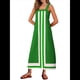 thumbnail image 1 of Vestido Bohemio Floral para Mujer, Vestido Informal de Verano con Bloques de Color. Verde M, 1 of 8