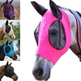 thumbnail image 3 of Shetland/horse/cob/pony Mesh Fly Mask Hood With Ears UV Protection'' H9V8, 3 of 7