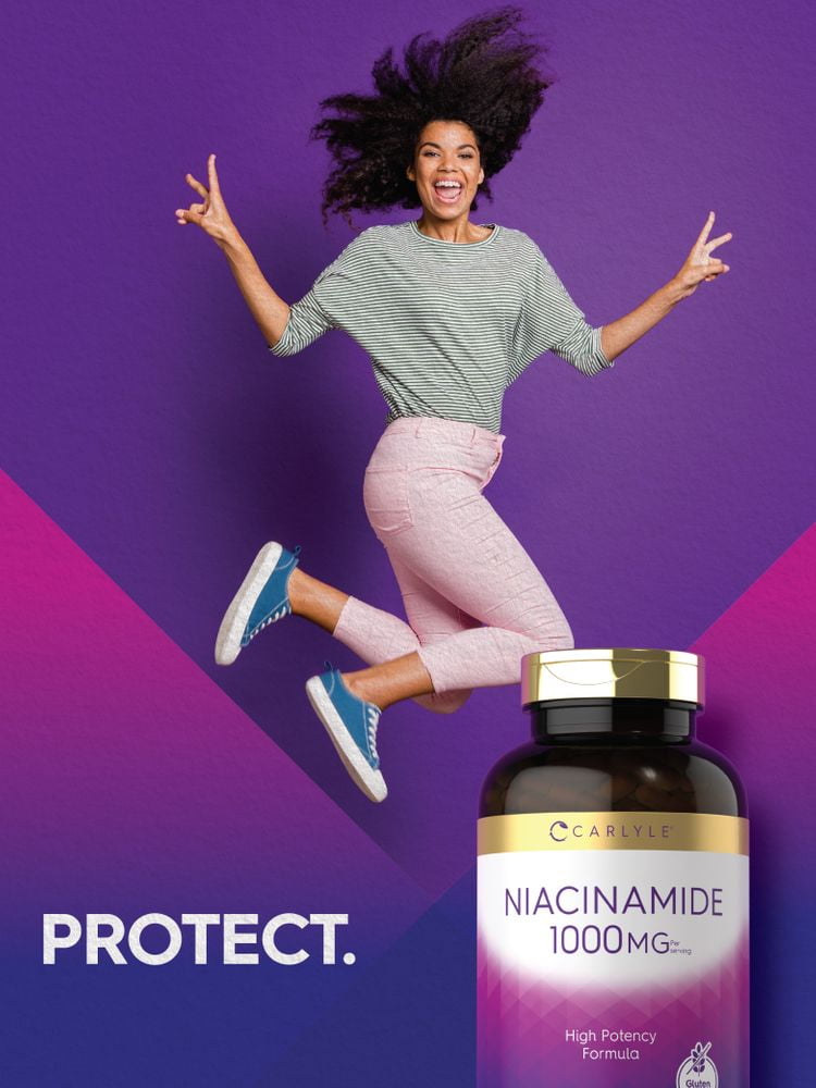 Niacinamide | 1000 mg | 400 Capsules | High Potency Formula | by Carlyle