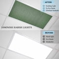thumbnail image 4 of Dark Green Burlap Texture Fluorescent Light Covers, Farmhouse Vintage Green Magnetic Light Covers for Ceiling Lights, Fluorescent Ceiling Shade Filters for Classroom Bedroom Office 4x2Ft x 4PCS, 4 of 8