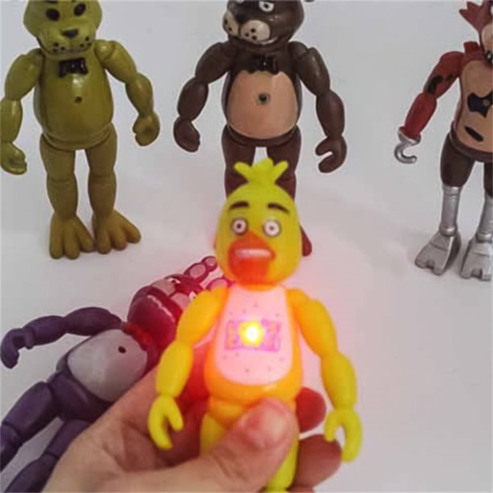 GOTEDE Toy Gift Movable joints Sister Location Funtime Chica Freddy Bear  Figure Toy Rabbit Car Decorations Action Figure Figures Model Five Nights  at Freddy's Collectible Model