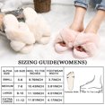 thumbnail image 6 of LORDFON Fluffy Open Toe Slippers for Women,Fuzzy Furry Cross Band Memory Foam Bedroom Plush House Womens Slippers, 6 of 6