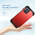 thumbnail image 3 of Cowithday Phone Case for Motorola Moto G 5G (2023)/Moto G Power 5G (2023), Dual Layer Heavy Duty Tough Rugged Shockproof Drop Protection Hybrid Cover for Moto G 5G 2023/G Power 2023 6.5", Red, 3 of 7