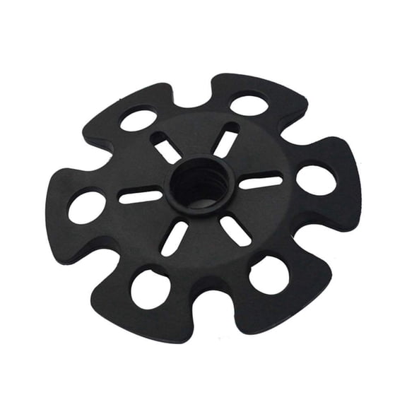 MUSEYA Round Trekking Pole Snow Basket Black 1Set 3.5x3.5x0.4In