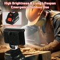 thumbnail image 3 of Taimu TM Work Light, 21V Square LED Work Light, 90° Rotatable Job Site Light, Cordless Portable Flashlight, Security Light Bright Lamp for Emergencies, Camping, Outdoor, 30 Lamp Beads, 3 of 9