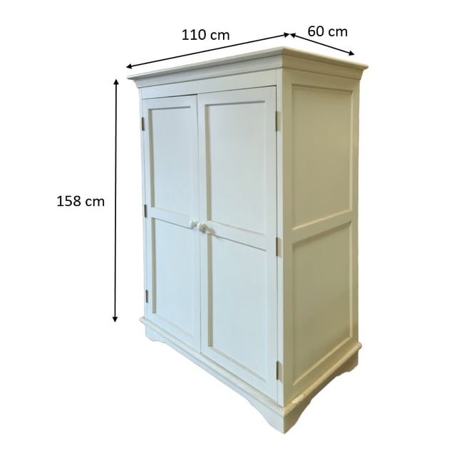 ARMARIO MADERA MACIZA PARA NIÑO Y NIÑA ANCHO 110CM ALT 158CM PROF 60CM BLANCO IDEAS EN ORDEN ARMARIO NIÑO