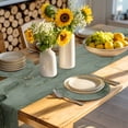 thumbnail image 4 of Sage Green Marble Round 13 Inch Placemats Set of 2, Modern Abstract Art Ink Painting HeatResistant Non Slip Place Mats for Dining Table, Wipeable Braided Kitchen Table Mats for Housewarming, 4 of 9