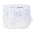 thumbnail image 4 of Tela de tul para manualidades, resistencia a la abrasión, Little Flash, rollo de tul con lentejuelas de poliéster portátil, 6cm, color blanco, 4 of 5