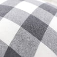 thumbnail image 2 of Ensemble de 2 Housses de Coussin à Carreaux Gris et Blanc, 16 x 16 Pouces, 2 of 7