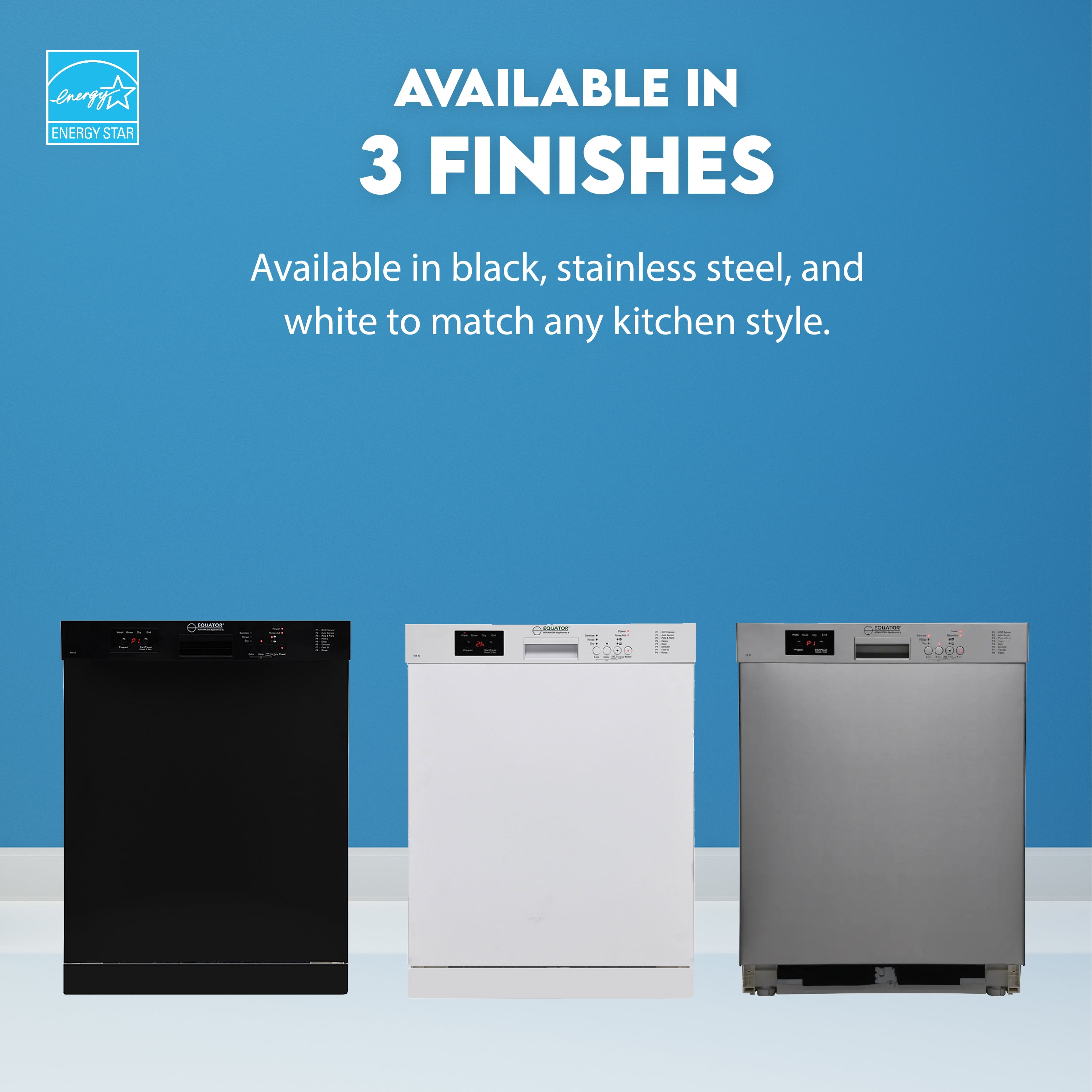 Equator Europe 24" Built in 14 place Dishwasher in White