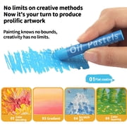 Truecolor Professional Soft Oil Pastels Set, 3 Color Collections, Hard Storage Case, Extra White, Blendable for Scraping & Layering Art