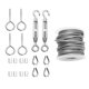 thumbnail image 1 of Cable de acero inoxidable recubierto de nailon de 15 m con guía de luz plegable de 19 piezas, 1 of 8