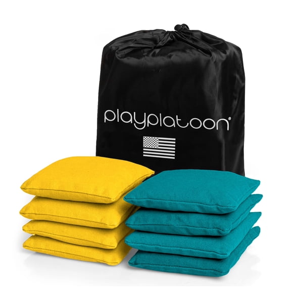 Weather Resistant Cornhole Bean Bags Set of 8 - Regulation Size & Weight - Multiple Colors