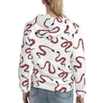thumbnail image 7 of Salouo Red Snake Pattern Hoodie Sweatshirts for Women, Autumn Pullover Hoodie Workout Sweat Women's Long Sleeve Preppy Sweatshirts-XX-Large, 7 of 7