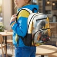 thumbnail image 2 of KUIFORTI Train Print Toddler Backpack Boys Kids School Bag with Multiple Storage Pockets Adjustable Straps 13.5 Inch for Preschool Kindergarten Daily Use, 2 of 7