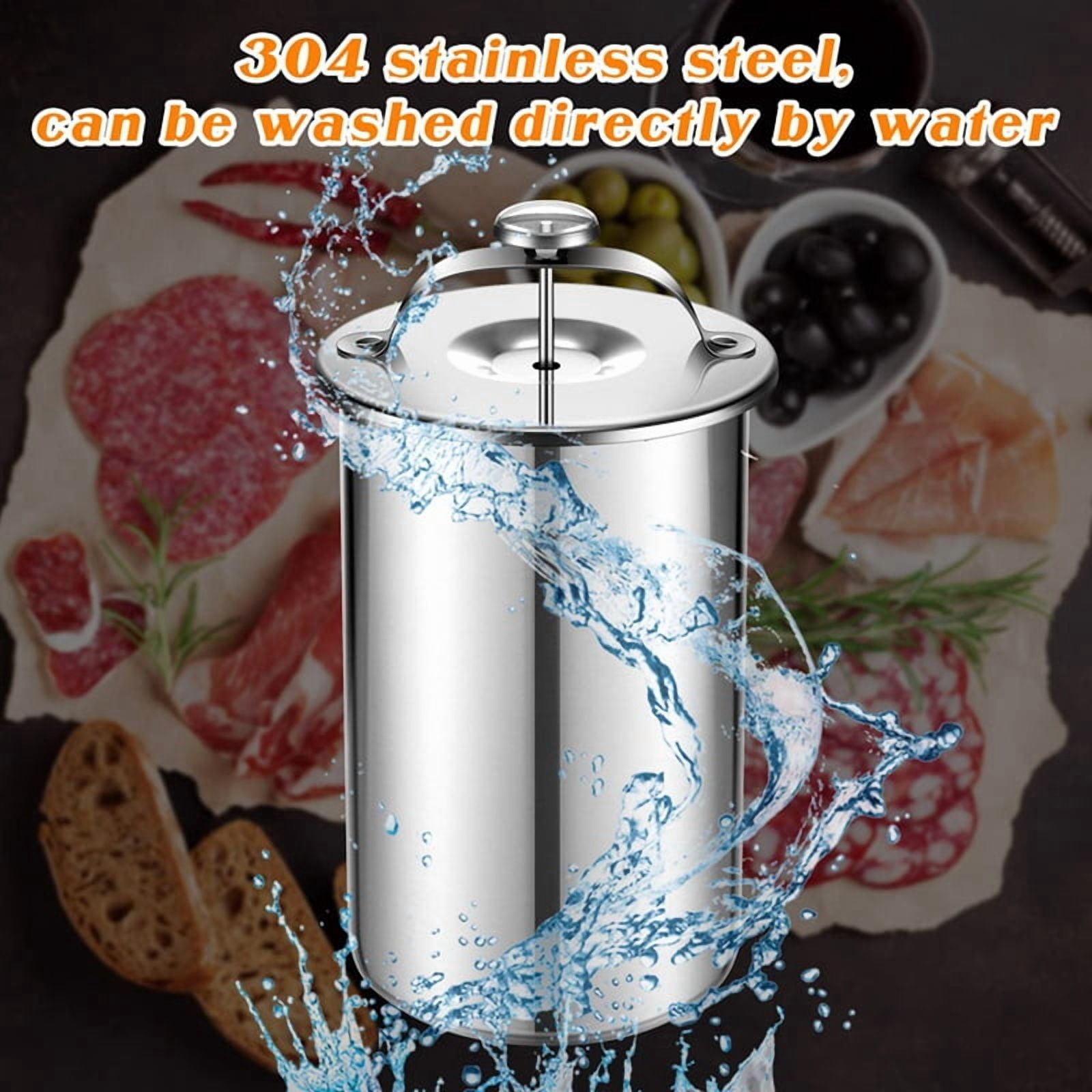 Meat Press Maker Stainless Steel Ham Press Maker with Thermometer Sandwich DeliMeat Press Bacon Ham Maker for Making