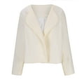 thumbnail image 4 of Wowcloth Women's Shawl Collar Jacket, Drop Shoulder Flared Button-Free Open Front Design, Casual Fashion Solid Color Long Sleeve Hoodless for Daily Wear, 4 of 6