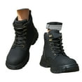 thumbnail image 2 of KELINFONG Men's Safety Shoes Steel Toe Work Boots for Women Non Slip Waterproof High Top Warm Winter Shoes Booties, 2 of 7