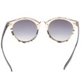 thumbnail image 4 of Gafas de sol redondas vintage estilo exterior con protección UV400, montura amarilla con diseño de tortuga y lentes grises, 4 of 4