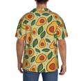 thumbnail image 3 of Kdxio Men's Hawaiian Shirt for Men Short Sleeve Shirt Leaves Avocado Summer Casual Holiday Beach Button Down T-Shirts, 3 of 7